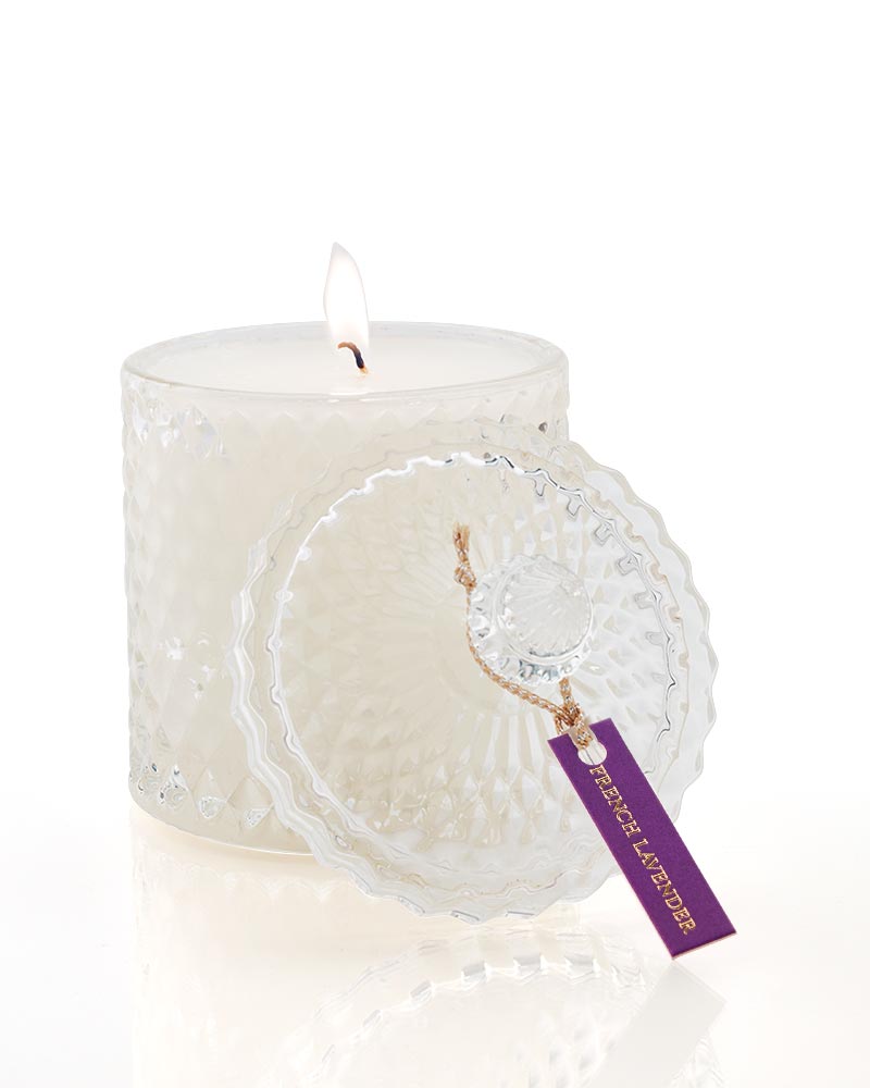 French Lavender Crystal Candle 510g